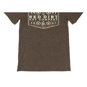 NEW RED DIRT HAT COMPANY men's cowboy nightfall short sleeve top in brown